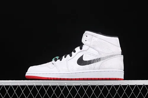 All categories Air Jordan Jordan series basketball shoes Air Jordan 1 Mid pure original version CLOT x Air Jordan 1 Mid "Fearless" AJ1 Joe 1 mid-top white silk CU2804-100